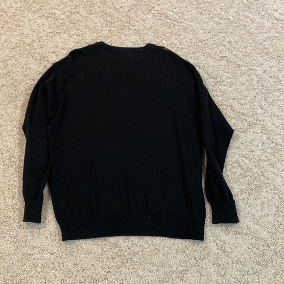 Men’s XXL sweater. Lorenzo Tabernari brand. Black with orange, red and yellow. - Picture 4 of 4